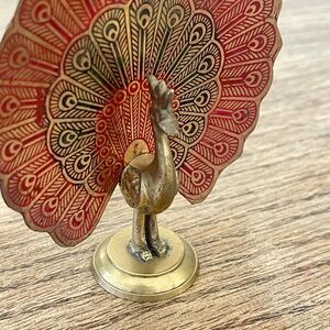 Vintage Brass Peacock